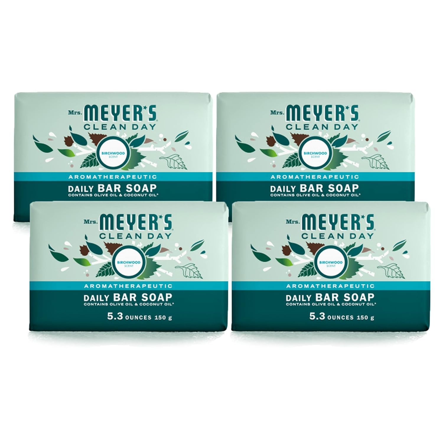 MRS MEYER'S Savon-barre Birchwood enveloppe la peau avec une mousse riche pour mains et corps.