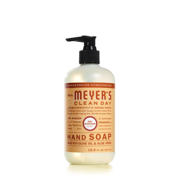 Mrs. Meyer's savon mains Avoine fleurie, pompe: texture crémeuse et nettoyage en douceur