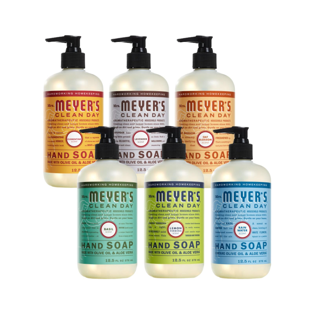 Mrs. Meyer's savon mains Clementine, pompe: nettoie en douceur et laisse une fragrance citronnée