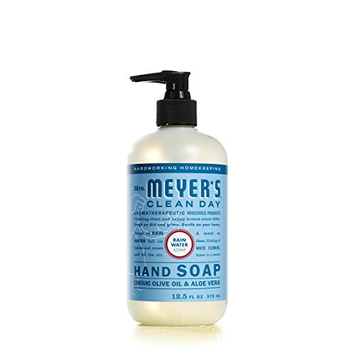 Mrs. Meyer's savon mains Eau de Pluie, pompe: senteur fraîche rappelant la rosée