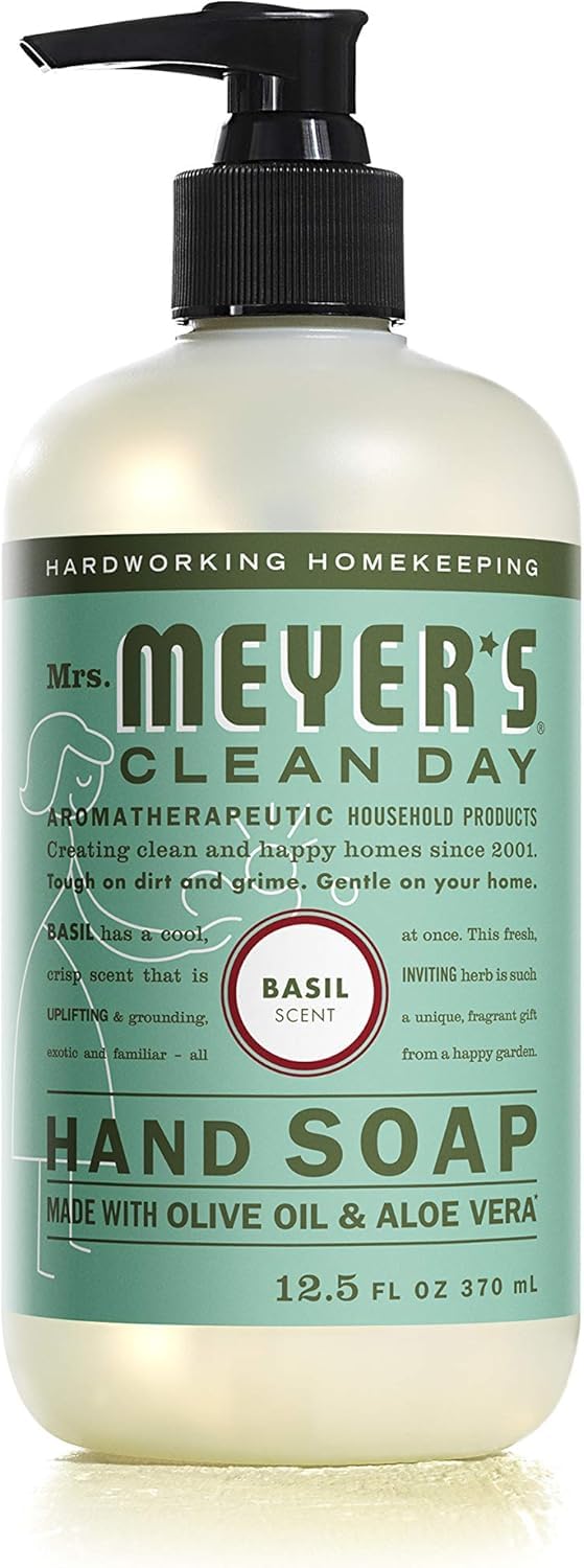 Mrs. Meyer's coffret varié: savon mains liquide, six senteurs, pratique pour la maison