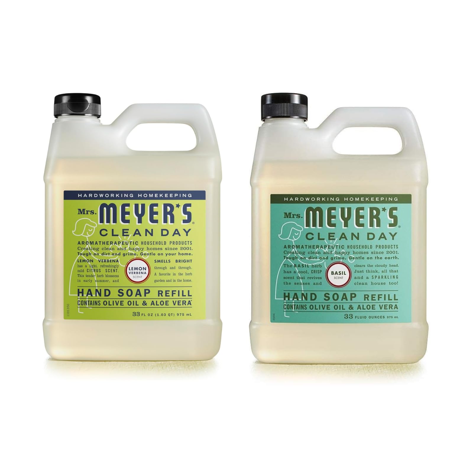 Mrs. MEYER'S Clean Day Refill Basilic: douceur hydratante pour les mains.
