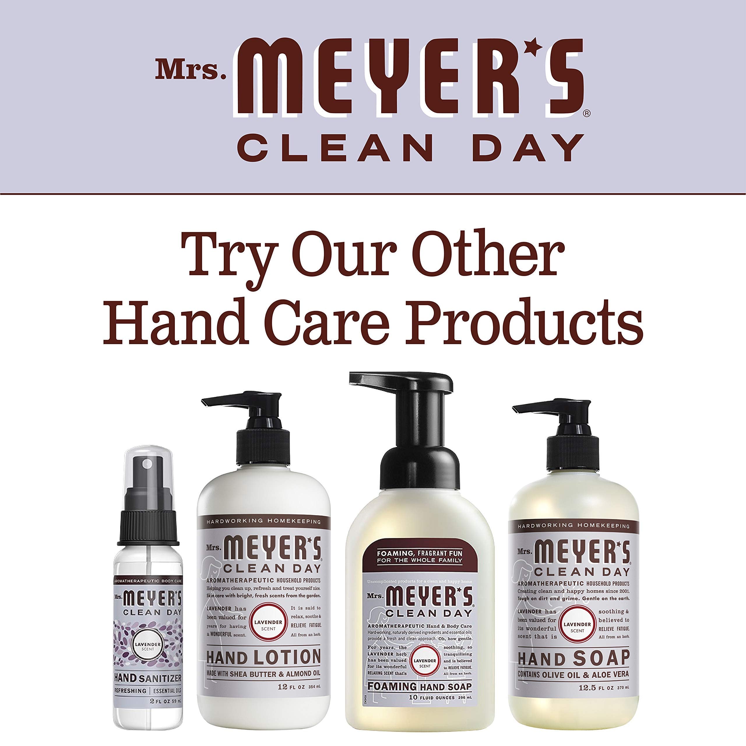 Étiquette Lavande de Mrs. MEYER'S, design clair et senteur naturelle.