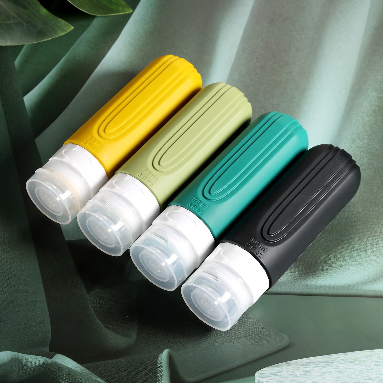 Éco-responsables: bouteilles Mrsdry en silicone réutilisables pour voyage durable.