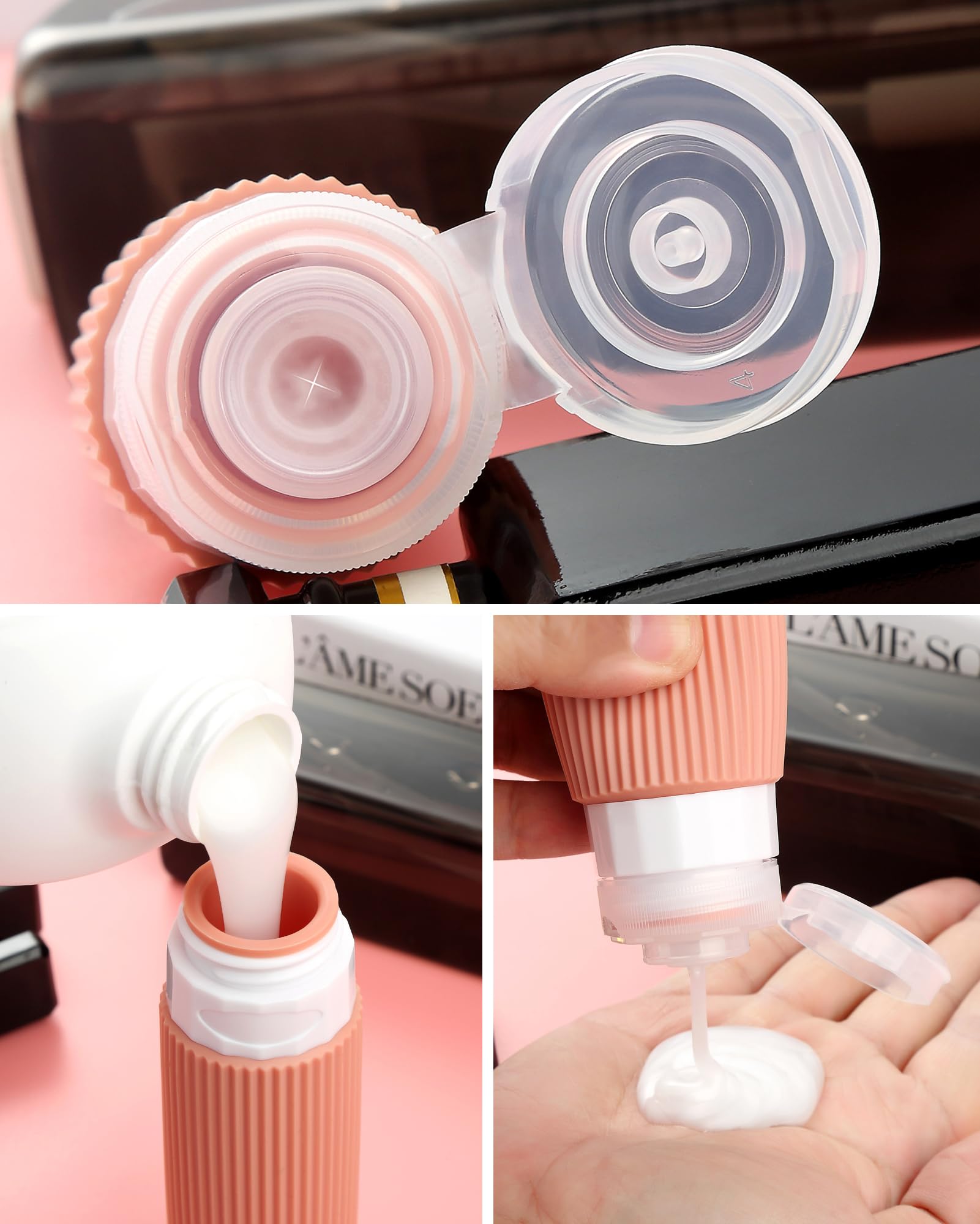 Mrsdry bouteilles silicone 3oz, voyage léger et sûr.