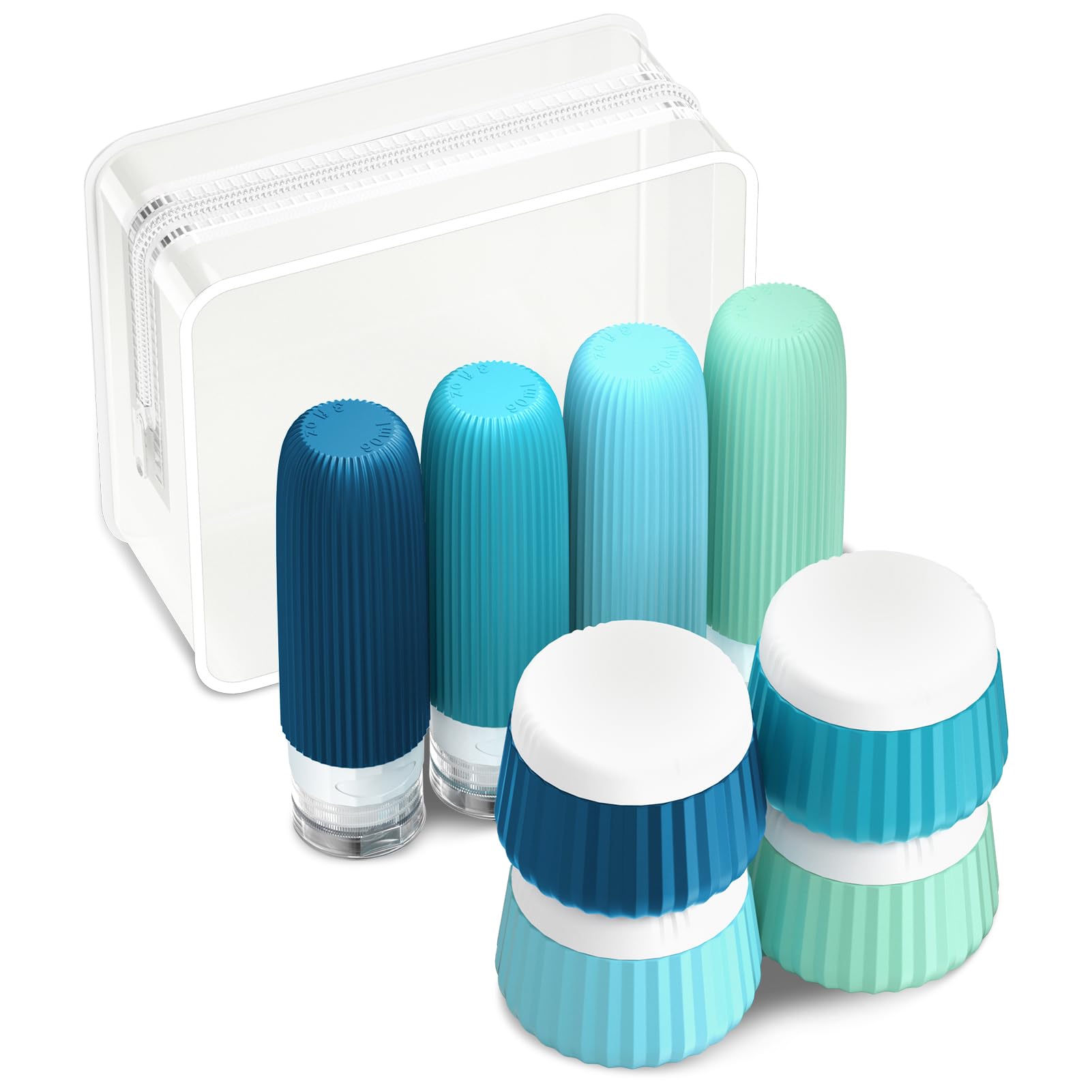 Mrsdry bouteilles silicone voyage 3oz ensemble: emballage pratique pour bagage sans fuite.