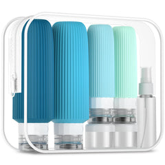Bouteilles en silicone Mrsdry 6oz pour voyages, remplissage facile et pratique.