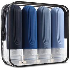 Bouteilles Mrsdry en silicone 3oz, remplissage facile pour les essentiels de voyage.