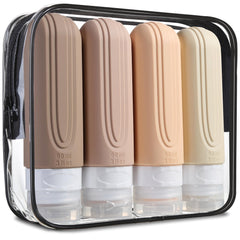Bouteilles Mrsdry en silicone 3 oz pour voyager, faciles à remplir et transporter.