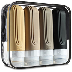 Mrsdry Bouteilles voyage silicone 3oz, compactes et anti-fuite pour vos liquides.