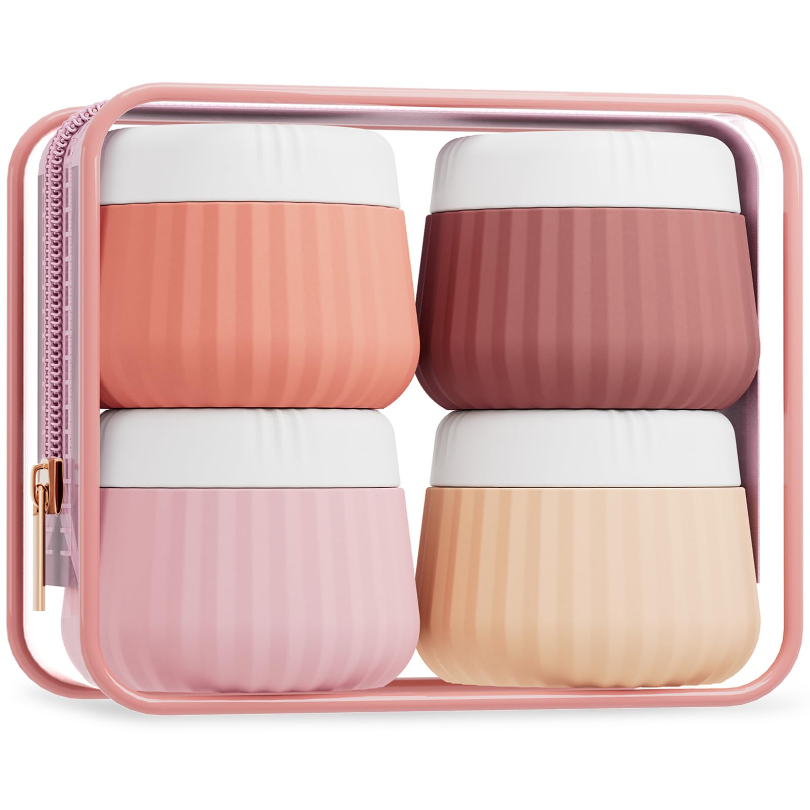 Mrsdry contenieurs toilettes en silicone, ensemble 4 pièces, idéal en voyage.