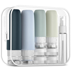 Mrsdry ensemble de bouteilles de voyage en silicone, léger et compact pour cabine.