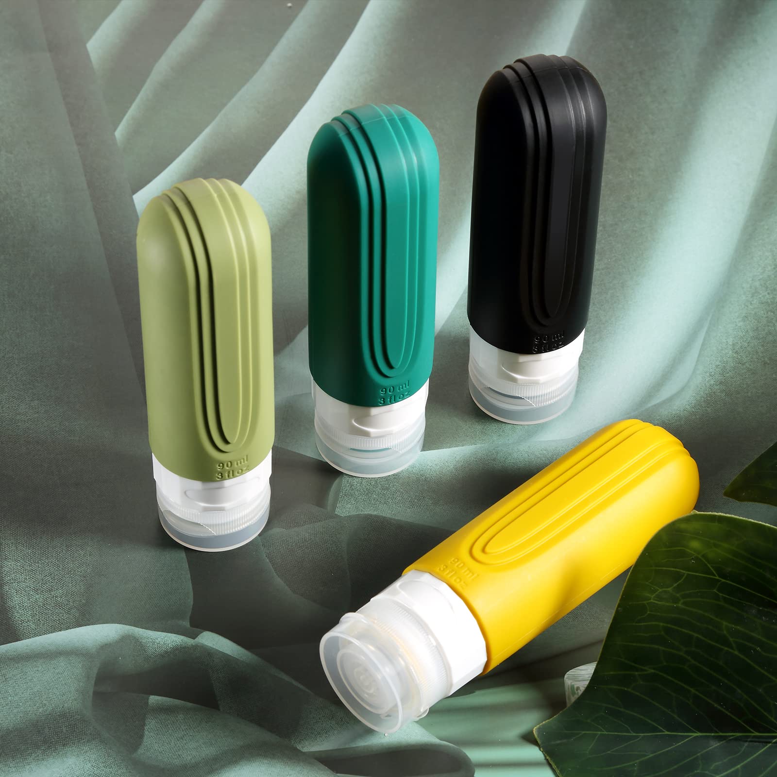 Pack Mrsdry 4 bouteilles en silicone, réutilisables et durables pour voyage.
