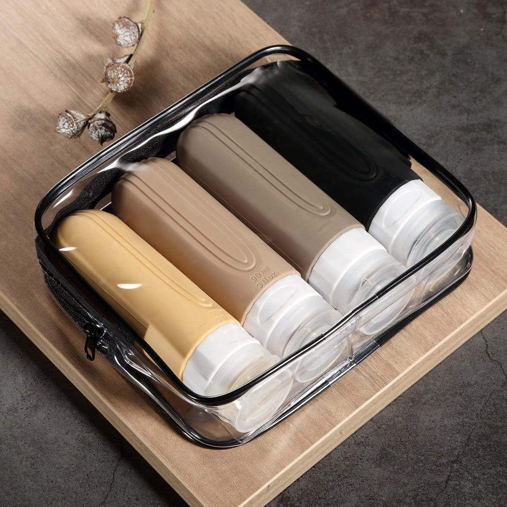 Mrsdry Pack quatre bouteilles, solution compacte pour tous vos liquides de voyage.