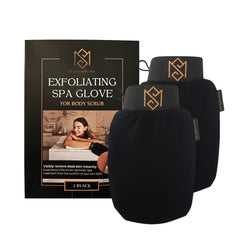 MS gant exfoliant Kessa noir pour une peau plus lisse et purifiée