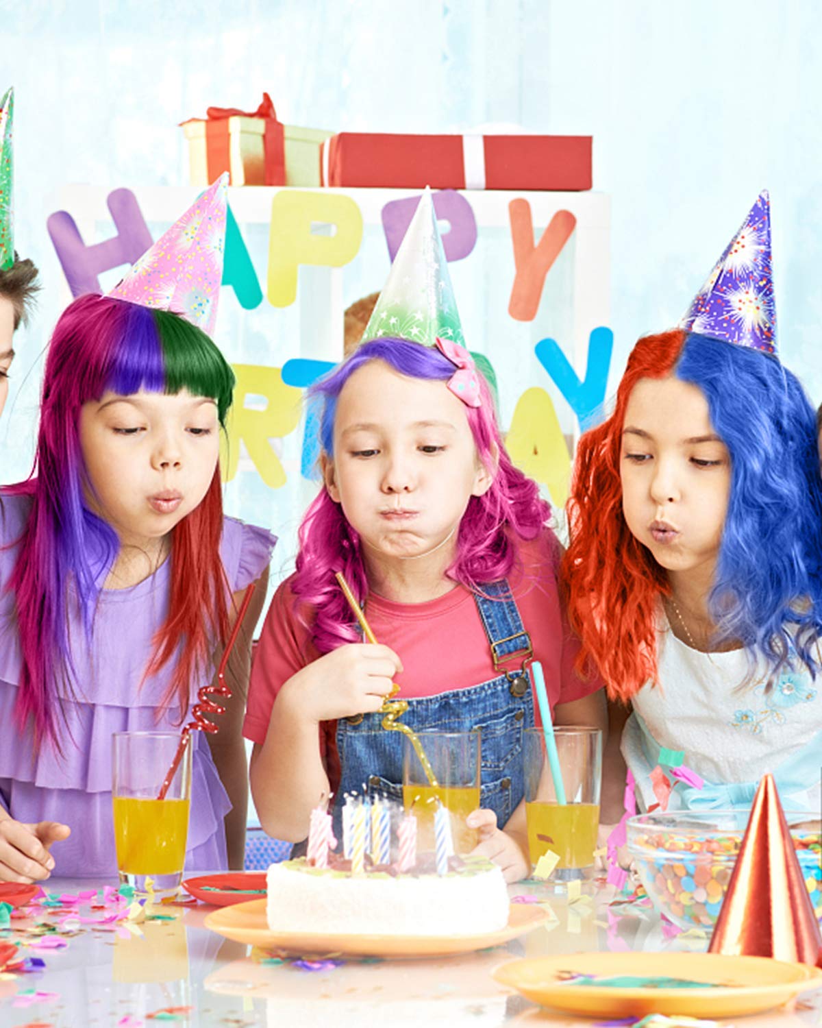 MSDADA kit couleurs cheveux enfant, 9 teintes prêtes à usage