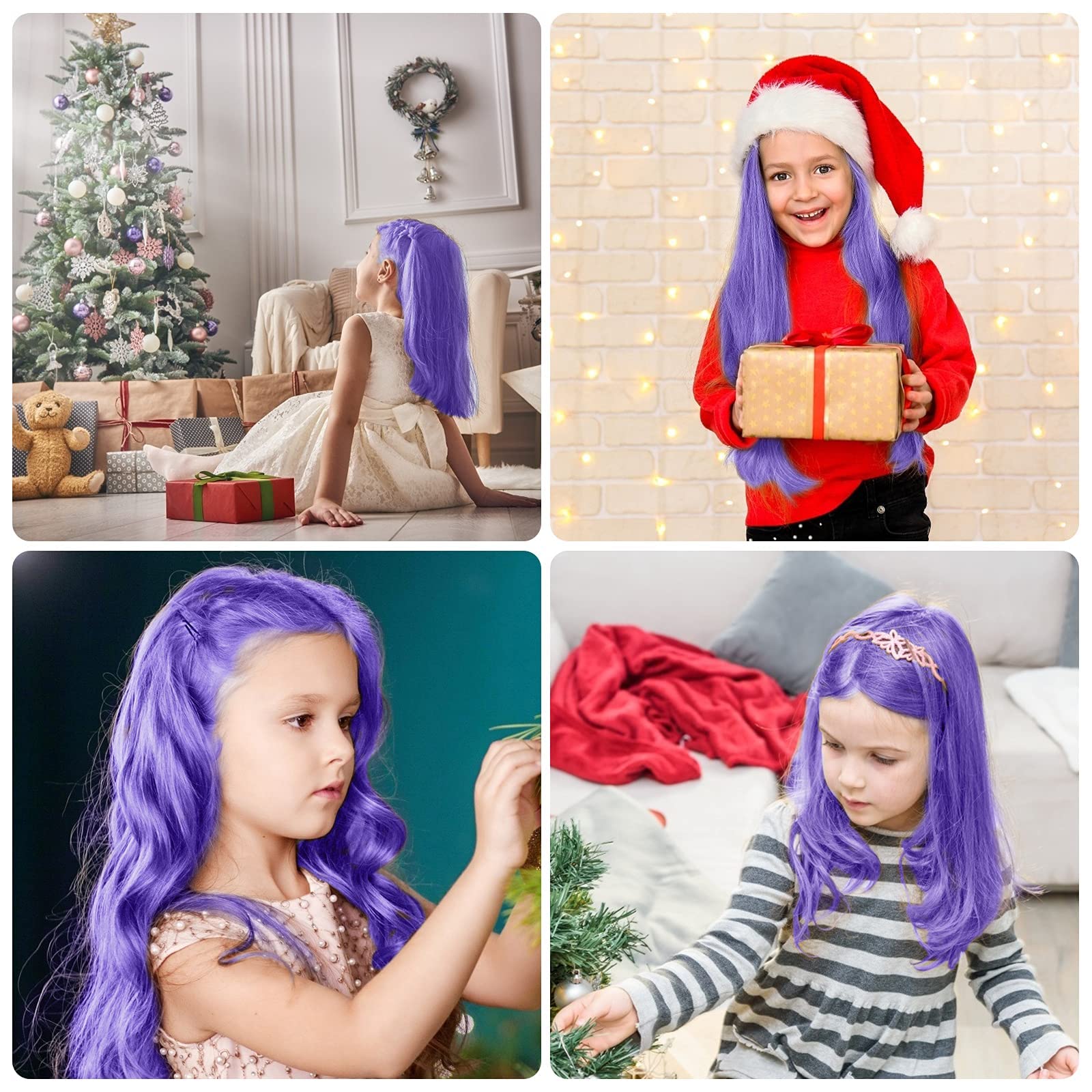 MSDADA colorant capillaire violet – applicateur-peigne facile pour les enfants.