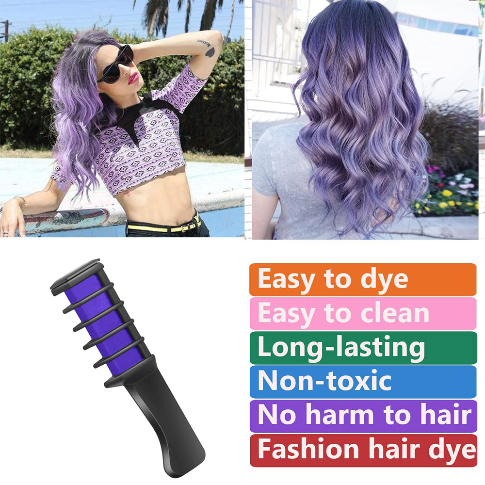 MSDADA peigne colorant capillaire violet – utilisation rapide sans taches sur les mains.