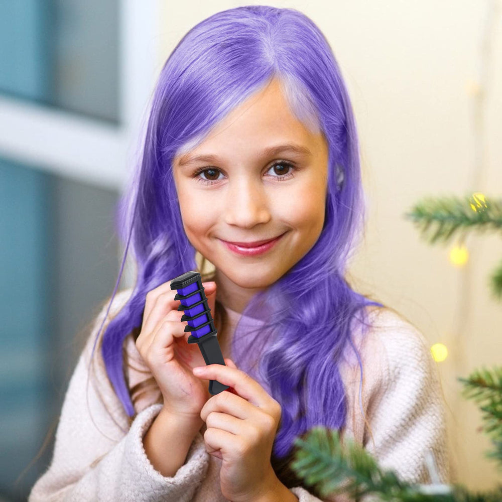 MSDADA peigne-crayon cheveux violet et rose, nettoyage simple avec shampoing
