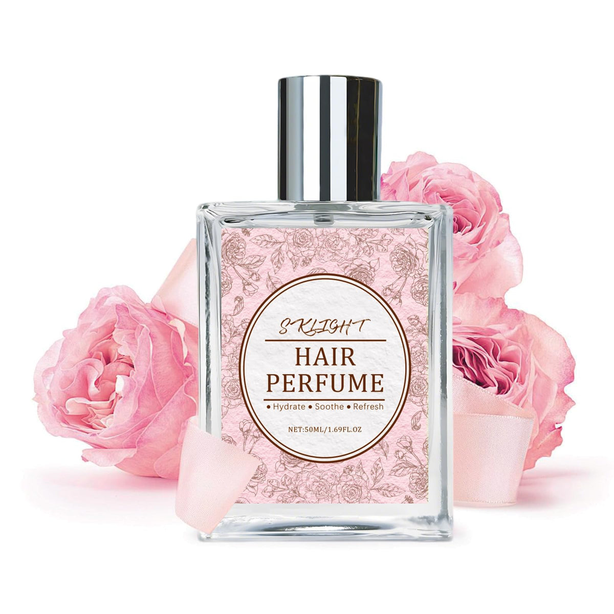 Msktasy Parfum Cheveux Rose Bouteille 50ml — parfum durable pour toute la journée.