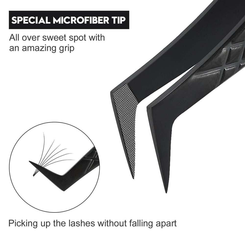 Ms.Queen pince fibre tip avec embout microfibre pour saisir les cils.