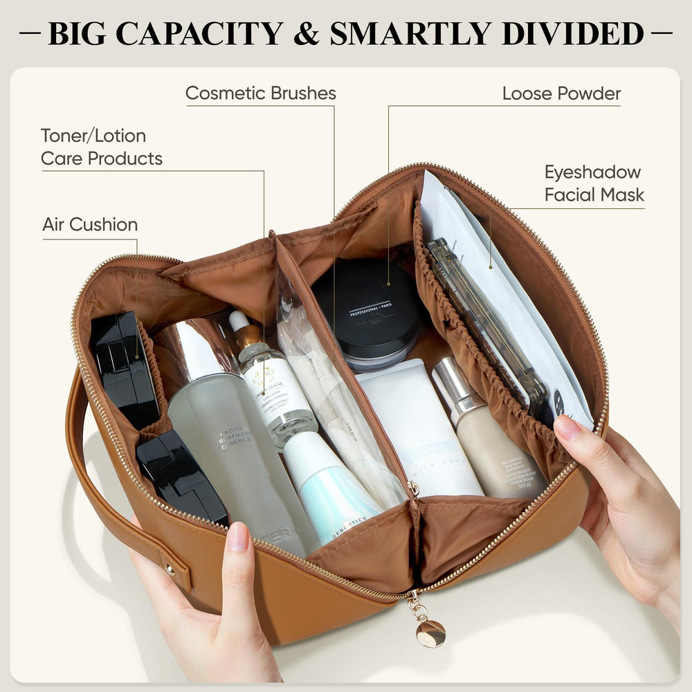 MSTONAL Trousse maquillage: compartiments pour tout organiser proprement.