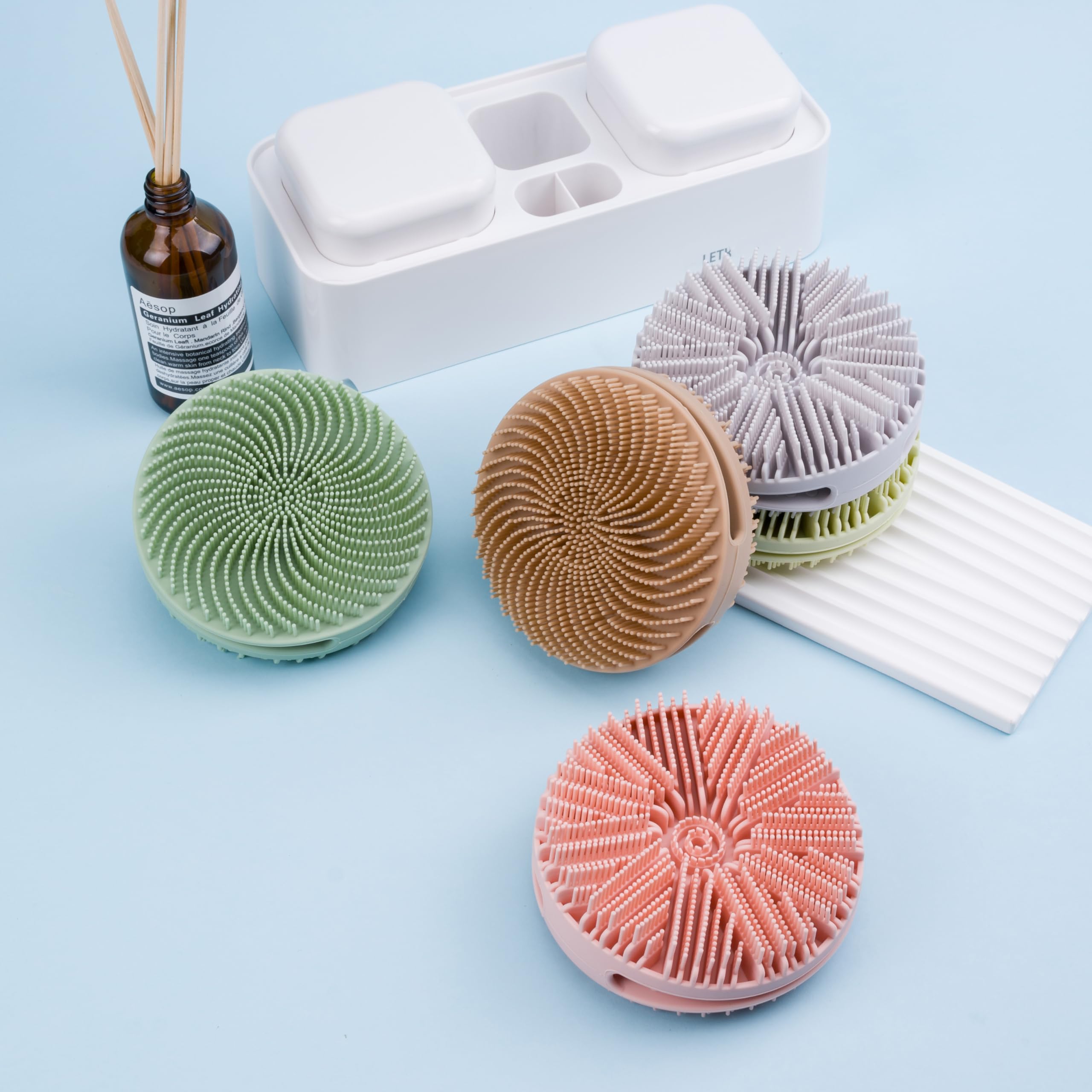 mtboi ambiance bain silicone gris vert, look moderne et hygiénique.