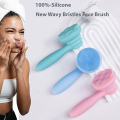 MtBoi brosse visage silicone, manche ergonomique, prise en main confortable pour un nettoyage précis.