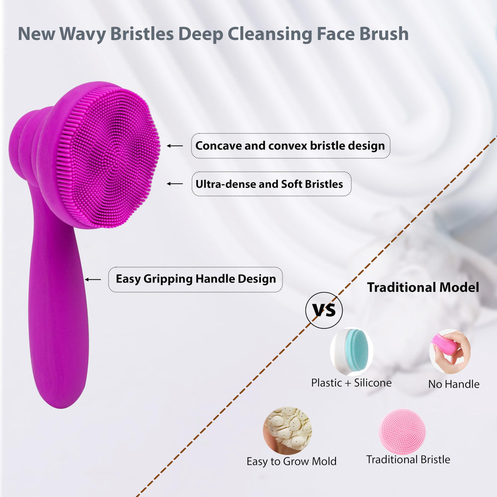 MtBoi brosse visage silicone, poils ultra-fins, exfoliation douce adaptée aux peaux sensibles.