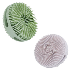 mtboi gants silicone exfoliant gris-vert, pratique pour la douche et l'exfoliation.