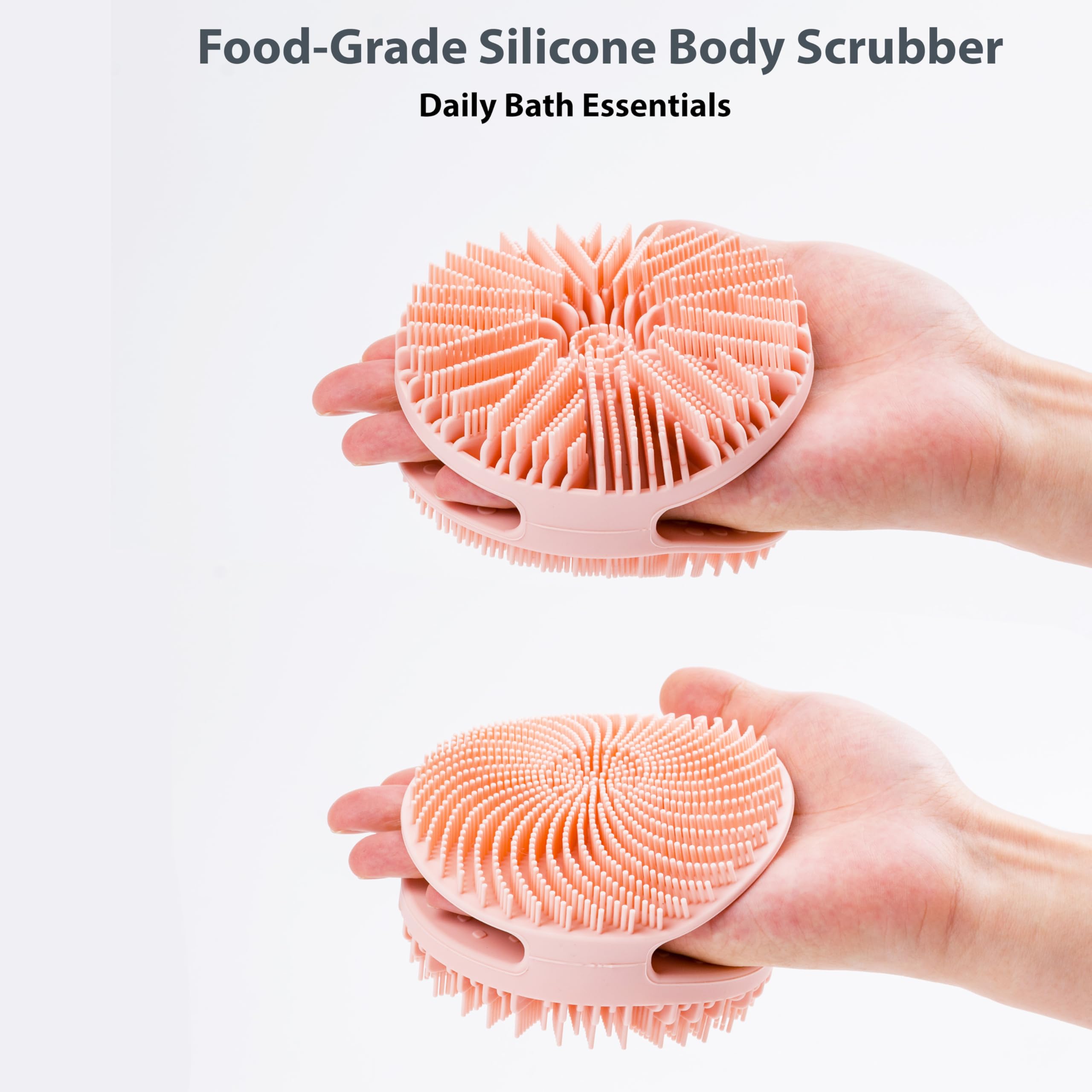 MtBoi poils longs brosse corps silicone, mousse généreuse pour une peau propre.