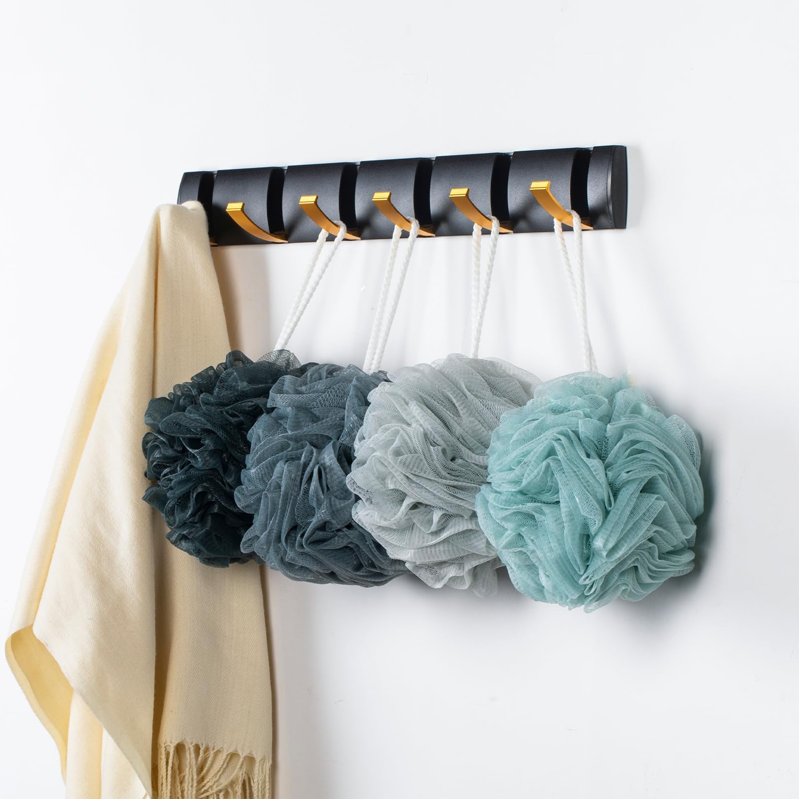 MTDLYICE Loofah bleu-gris, durable et facile à nettoyer