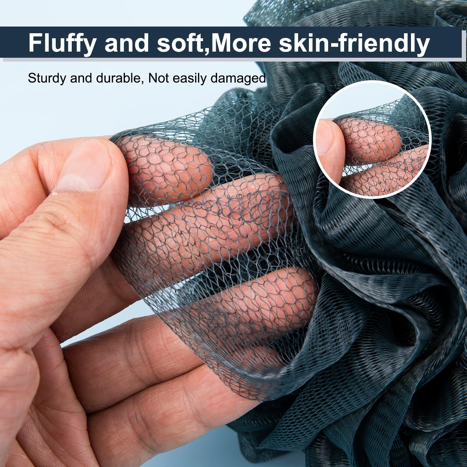 MTDLYICE Loofah grand format pour hommes, facile à saisir