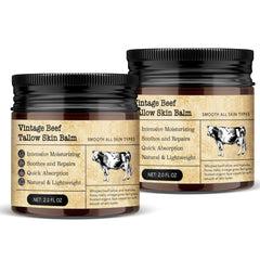 MTGBO Beef Tallow Honey Balm jar close-up showing rich texture for deep hydration
