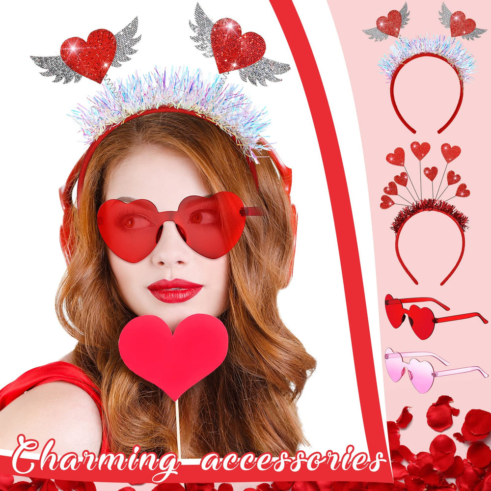 MTLEE pack accessoires valentin, ensemble complet pour photos et ambiance festive.