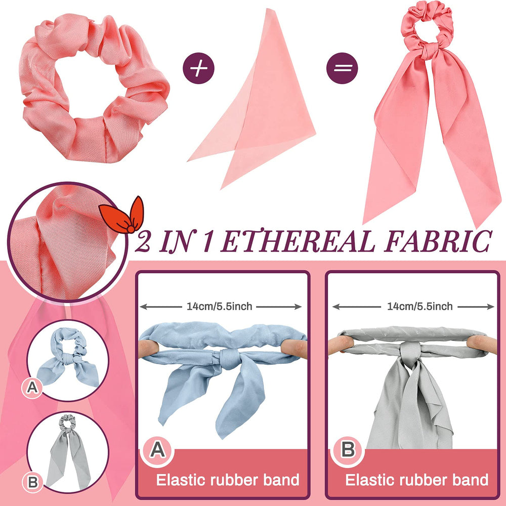 MTLEE ruban-coiffure satin long lilas pour ajouter une touche féminine
