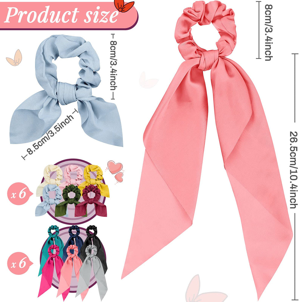MTLEE ruban-coiffure satin long rose idéal pour accessoires colorés
