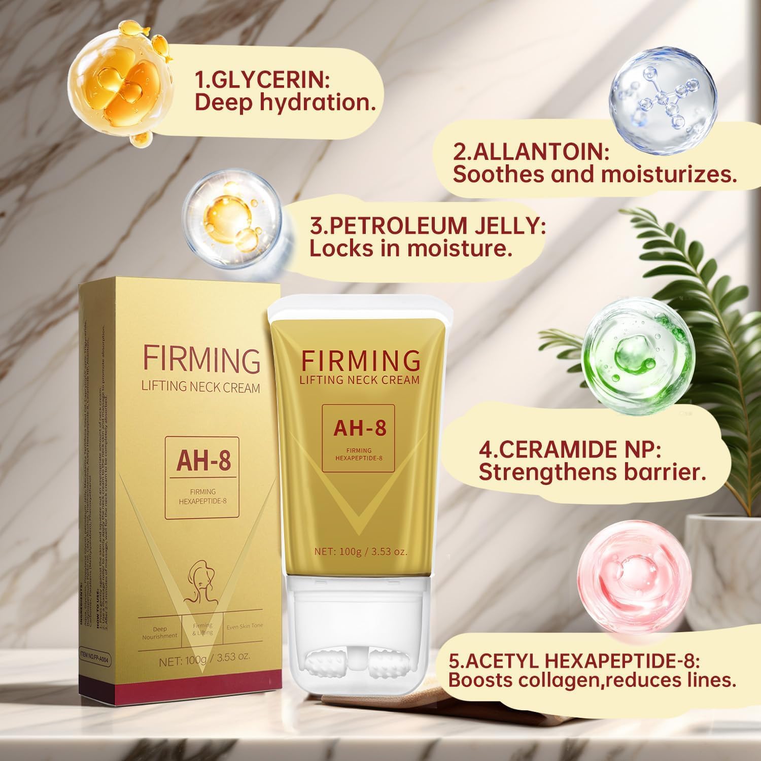 Mtmult AH-8 usage quotidien recommandé pour routine visage et cou.