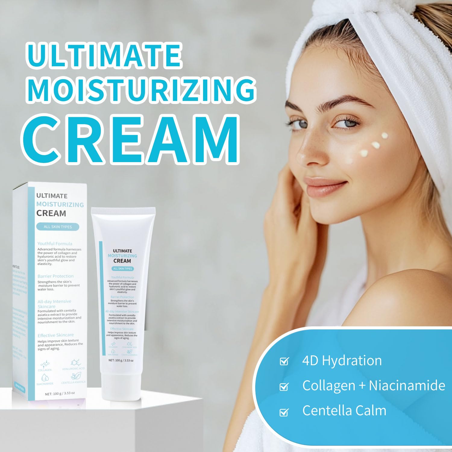 Mtmult crème visage texture légère facilite une absorption rapide.