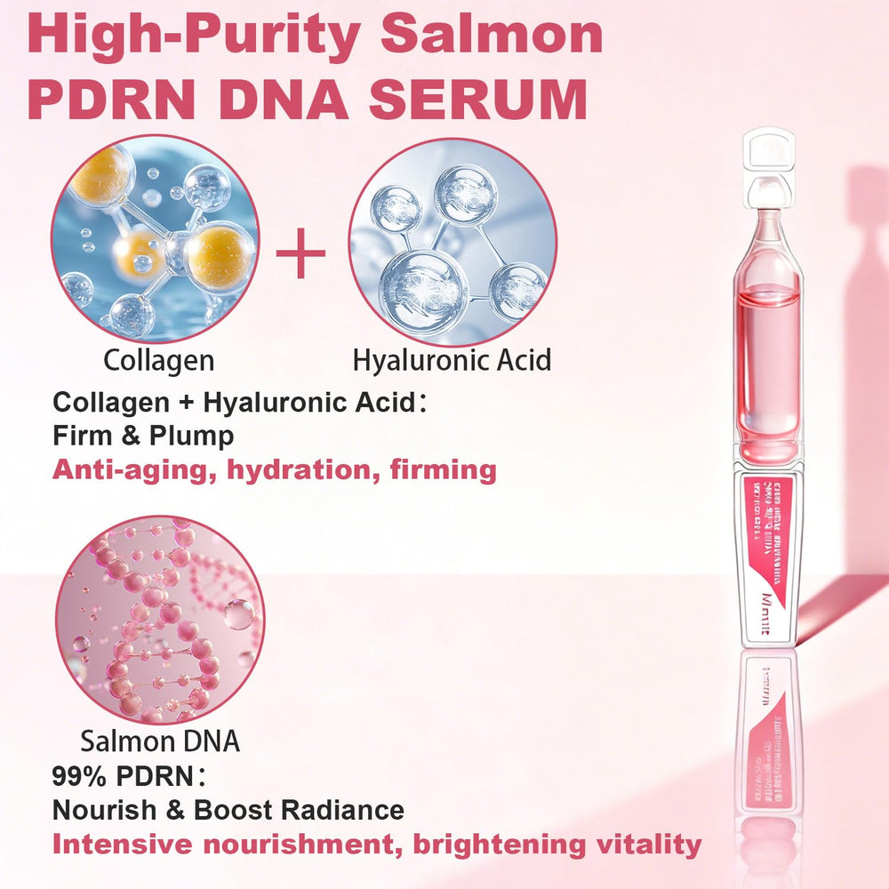 Ampoules MTMULT PDRN sur emballage compact, pratique en déplacement.