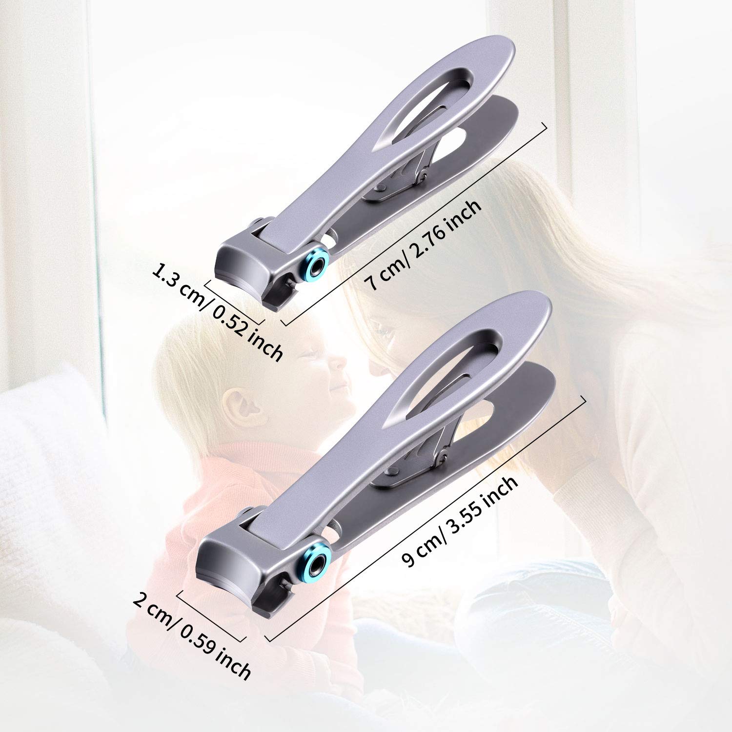 Mudder coupe-ongles ergonomique avec poignee antiderapante pour control facile.