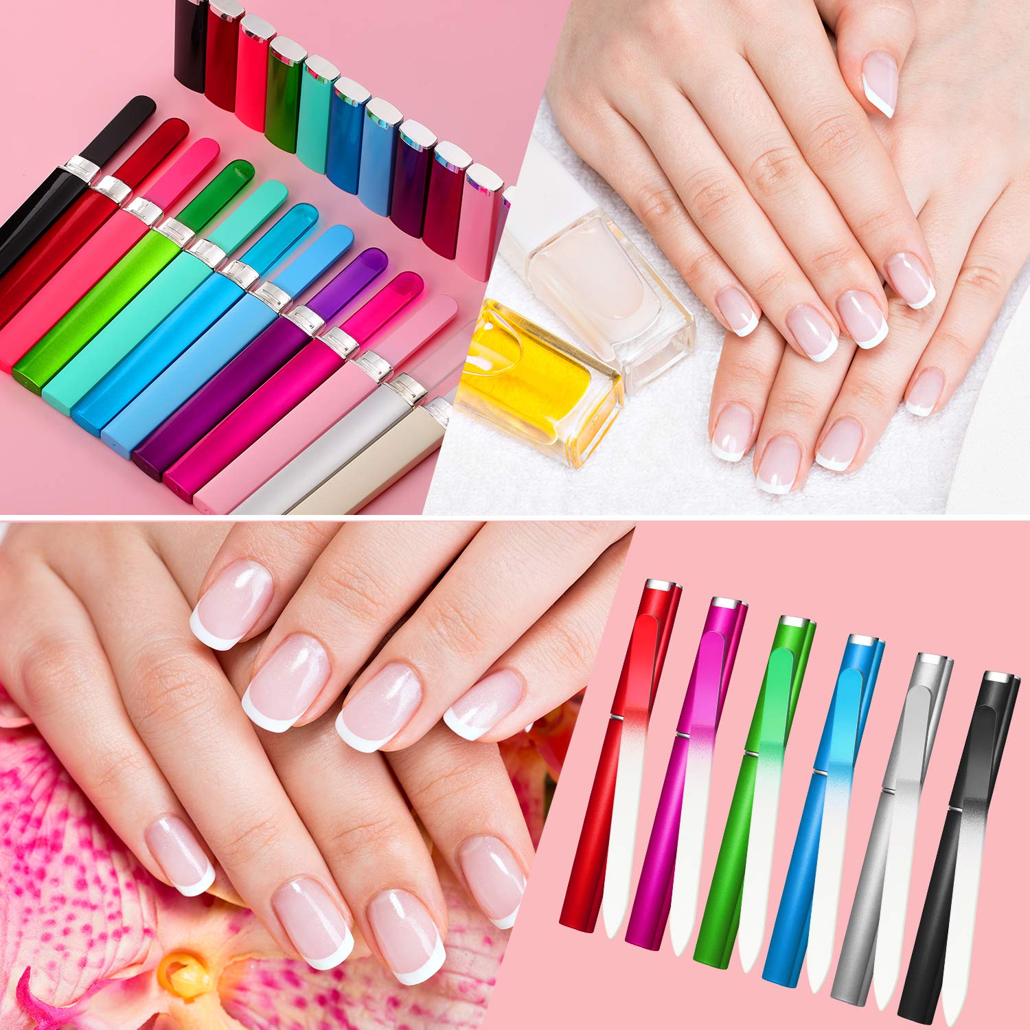 Mudder lime à ongles en verre avec étui, protection et rangement faciles