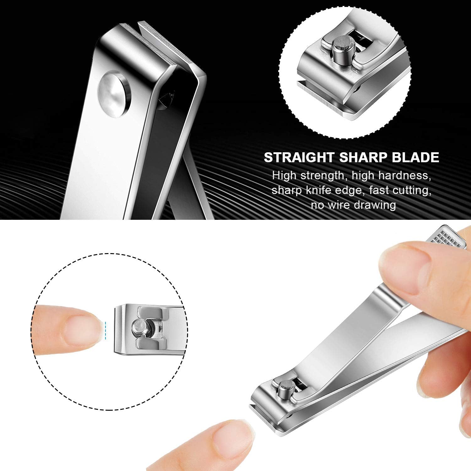 Mudder lot de 6 coupe-ongles en inox, pratique en famille.