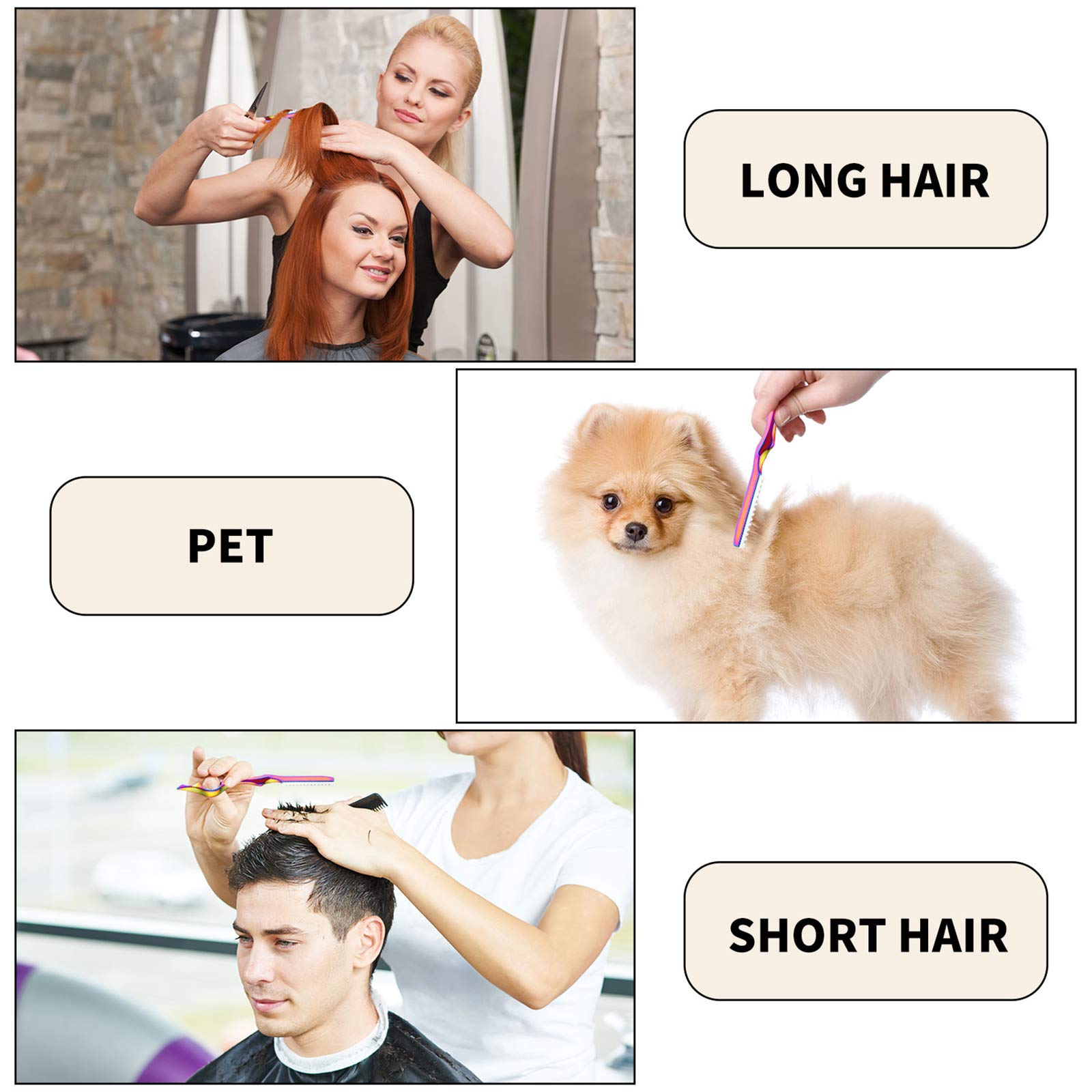 Outil de coupe et texturation Mudder pour cheveux variés
