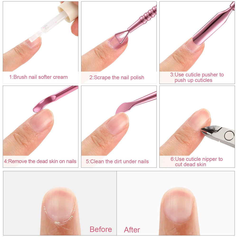 Mudder outils en acier inoxydable rose durable et facile à nettoyer.