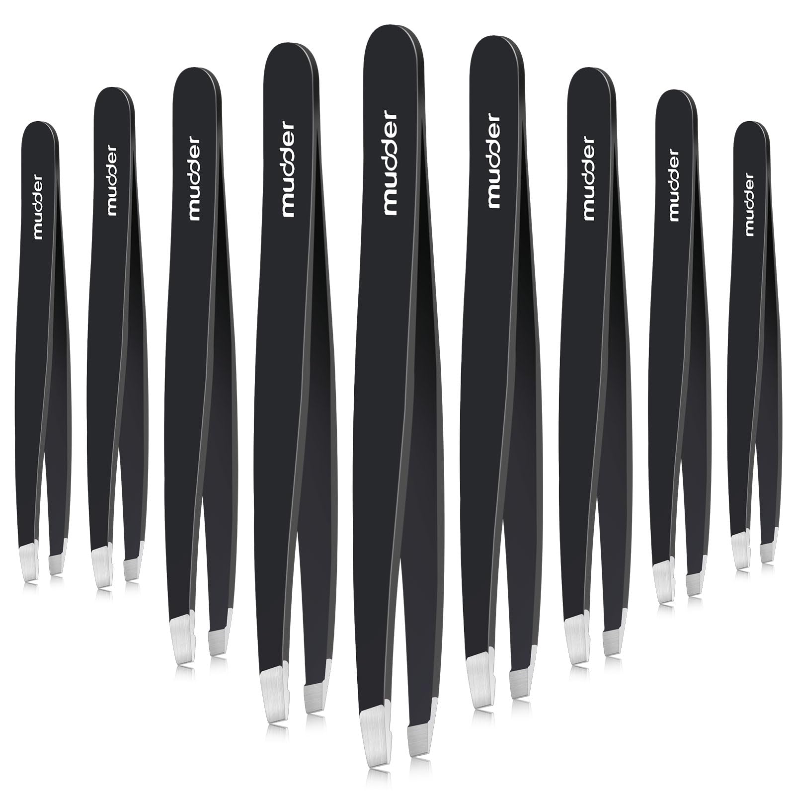 Pinces à sourcils Mudder, pointe inclinée, précision pour modeler le regard.