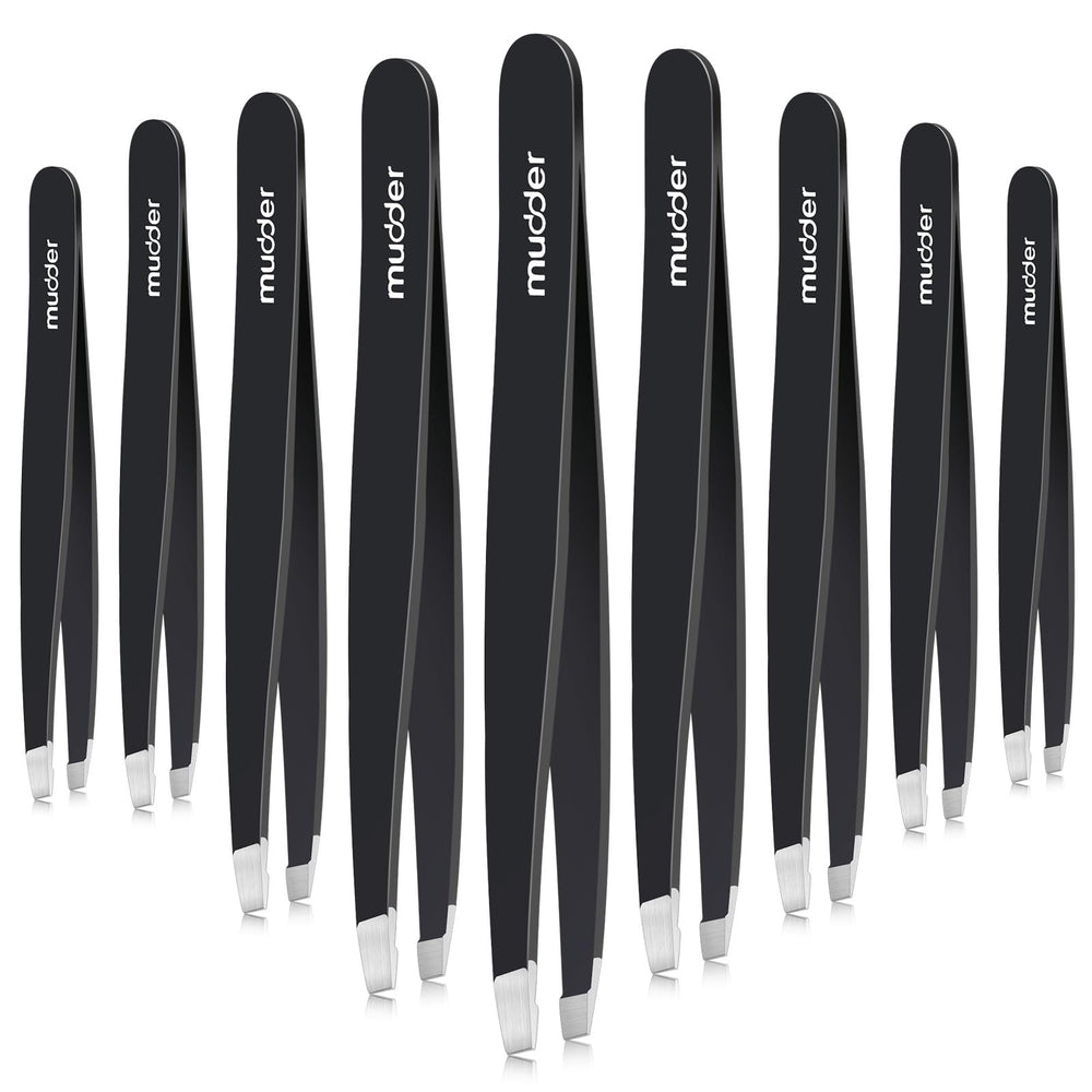 Pinces à sourcils Mudder, pointe inclinée, précision pour modeler le regard.