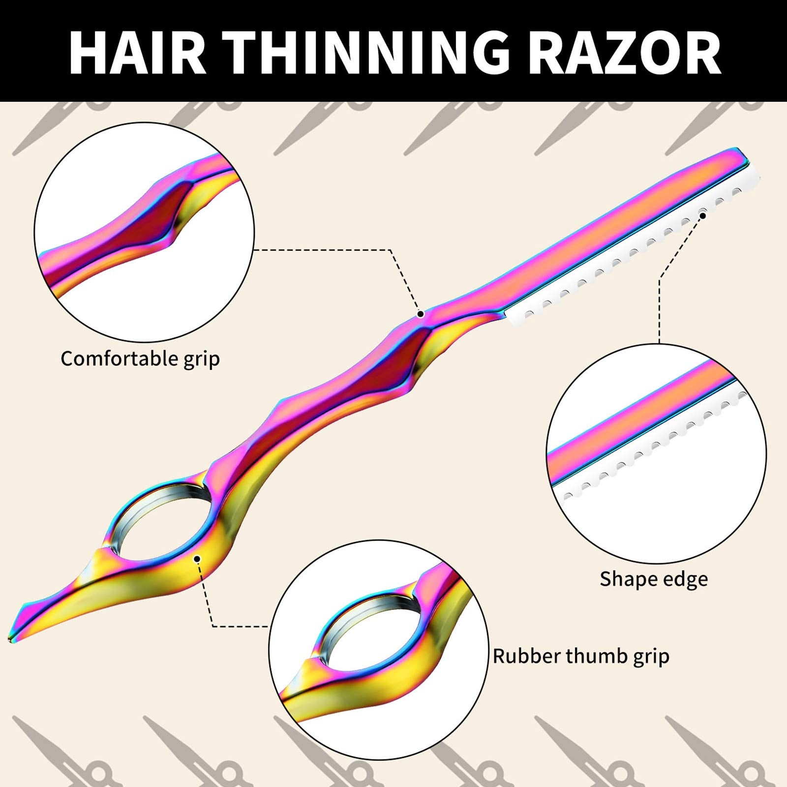 Rasoir-texturisant Mudder ergonomique, prise en main facilitant les textures