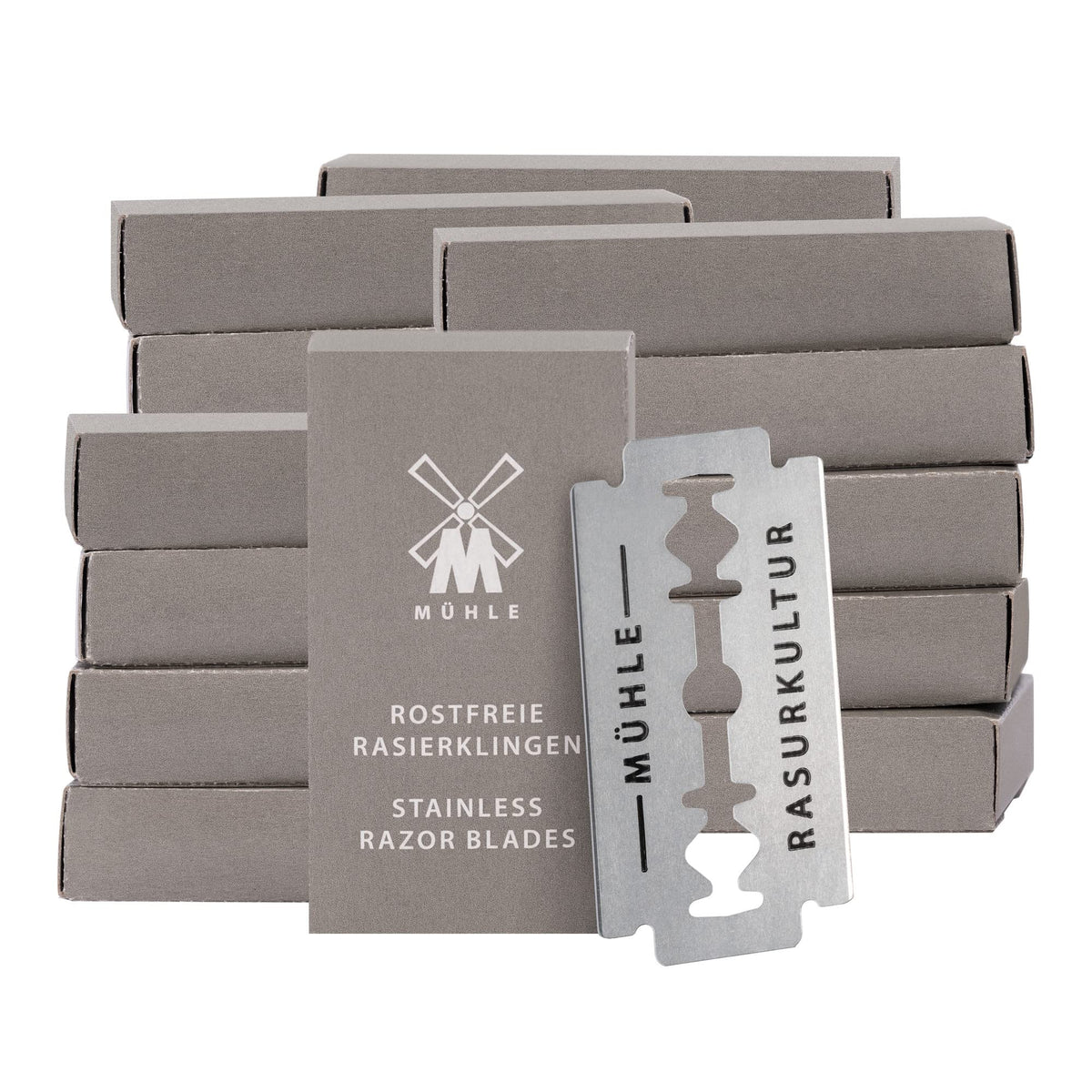 Lames MÜHLE pour rasoir de sûreté en pack de 200, rasage précis.