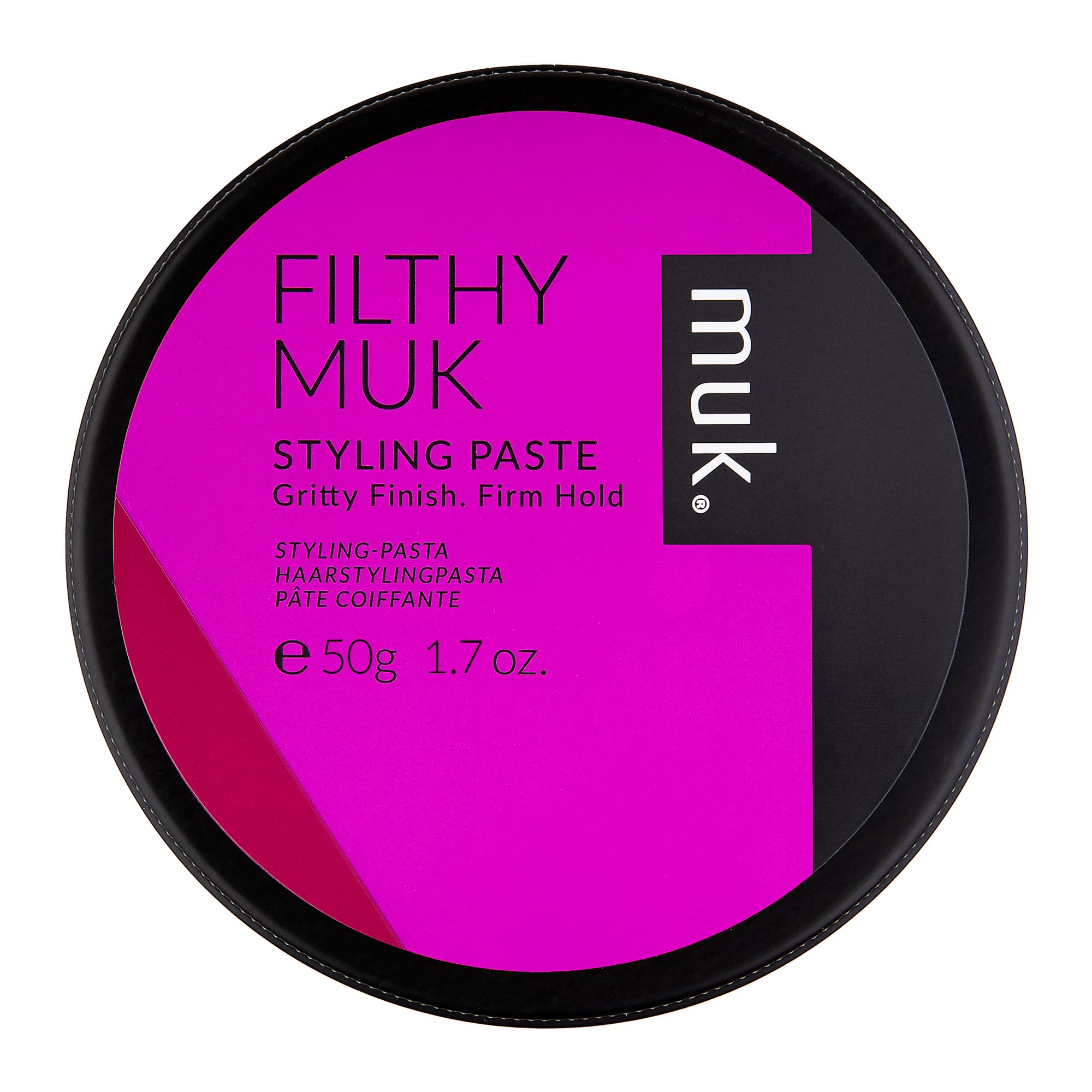 MUK Filthy Gritty Finish dans le pot, tenue ferme et texture marquée.